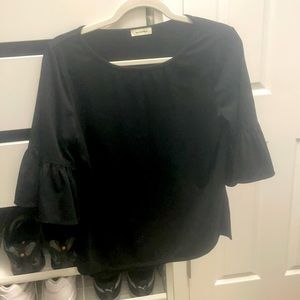 Max Studio Flutter Sleeve Top